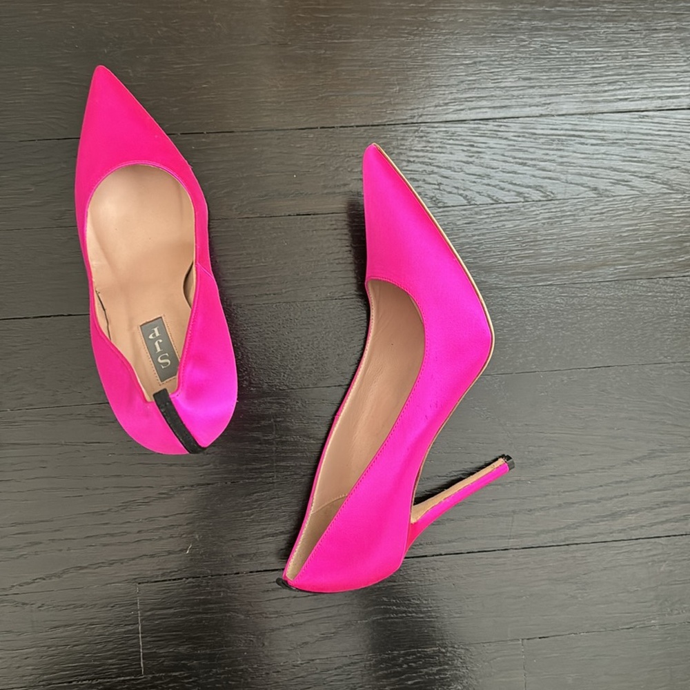 SJP Fawn 100mm pink satin pump size 40 fits like size 9 - Picture 7 of 8